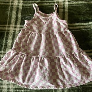 Grayson Mini pink and white checkered dress toddler